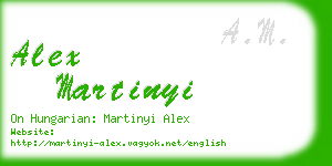 alex martinyi business card